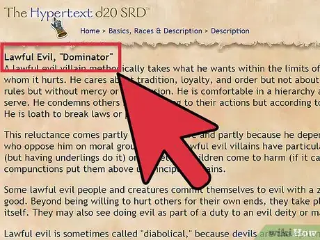 Imagen titulada Choose and Correctly Role Play Your Alignment in Dungeons and Dragons V3.5 Step 9