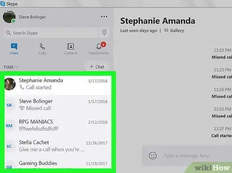 Imagen titulada Delete Conversations on Skype on a PC or Mac Step 2