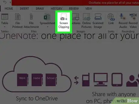 Imagen titulada Take Screenshots with OneNote Step 4