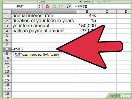 Imagen titulada Calculate a Balloon Payment in Excel Step 14