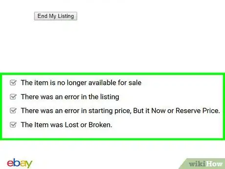 Imagen titulada Remove an Item from eBay Step 9