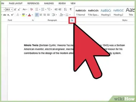 Imagen titulada Indent the First Line of Every Paragraph in Microsoft Word Step 1