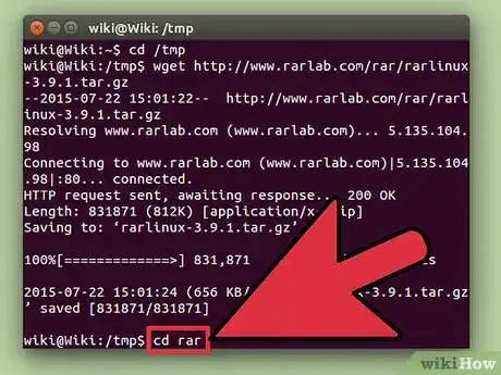 Imagen titulada Unrar Files in Linux Step 5