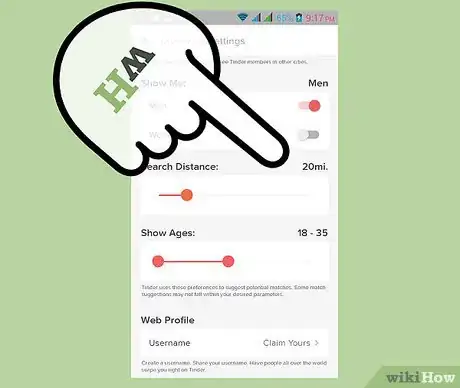 Imagen titulada Adjust Your Tinder Search Distance Step 5