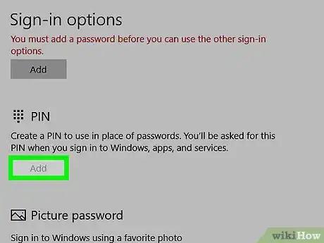 Imagen titulada Set Up a PIN to Unlock Windows 10 Step 5