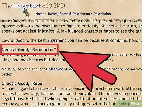 Imagen titulada Choose and Correctly Role Play Your Alignment in Dungeons and Dragons V3.5 Step 4