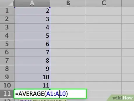 Imagen titulada Calculate Averages in Excel Step 2
