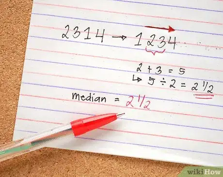 Imagen titulada Find the Median of a Set of Numbers Step 6