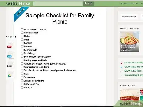 Imagen titulada Create a Picnic Check List Step 13