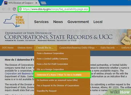 Imagen titulada Check Business Name Availability Step 1