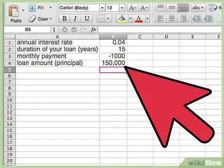 Imagen titulada Calculate a Balloon Payment in Excel Step 4