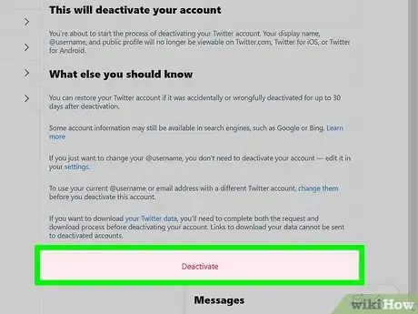 Imagen titulada Deactivate a Twitter Account Step 13