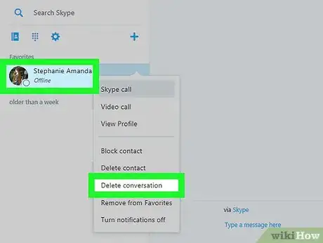 Imagen titulada Delete Conversations on Skype on a PC or Mac Step 6