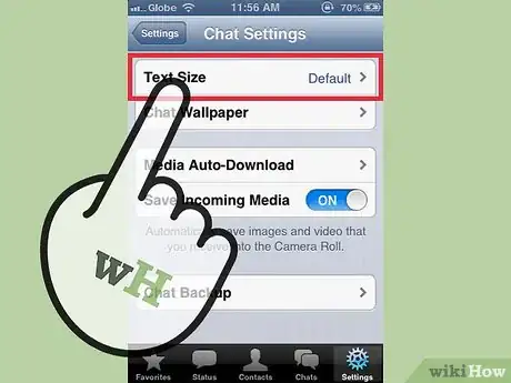 Imagen titulada Change the Font Size on WhatsApp Step 3