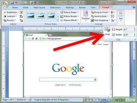 Imagen titulada Crop a Screenshot in Word 2010 Step 4