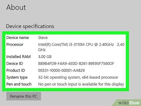 Imagen titulada Check Computer Specifications Step 6