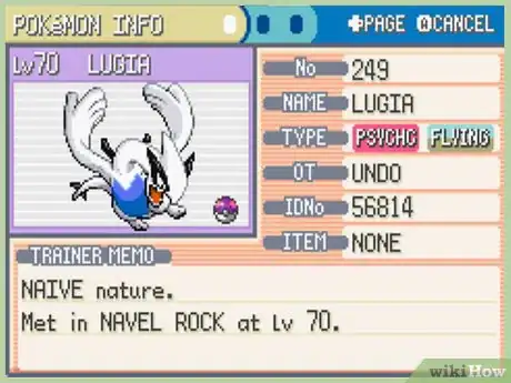 Imagen titulada Get Lugia in Pokemon Fire Red Step 13