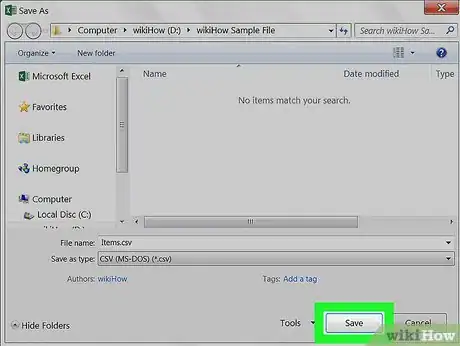 Imagen titulada Convert Excel to CSV on PC or Mac Step 7