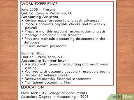 Imagen titulada Write a CV for an Accounting Assistant Step 6