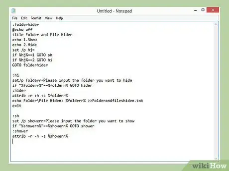 Imagen titulada Hide Files and Folders Using Batch Files Step 2