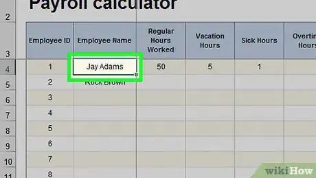 Imagen titulada Prepare Payroll in Excel Step 13