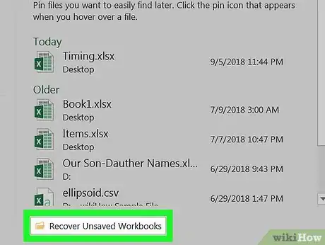 Imagen titulada Recover an Unsaved Excel File on PC or Mac Step 5