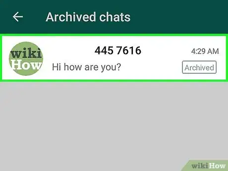 Imagen titulada View Archived Chats on WhatsApp Step 10