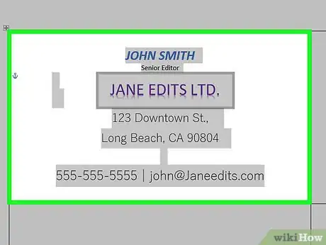 Imagen titulada Make Business Cards in Microsoft Word Step 22