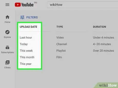 Imagen titulada Search YouTube Videos by Date Step 12