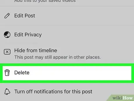 Imagen titulada Delete Videos on Facebook on iPhone or iPad Step 15