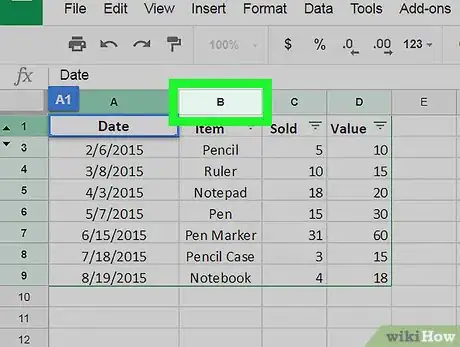 Imagen titulada Hide Columns on Google Sheets on PC or Mac Step 4