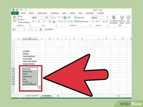 Imagen titulada Create a Simple Checkbook Register With Microsoft Excel Step 18