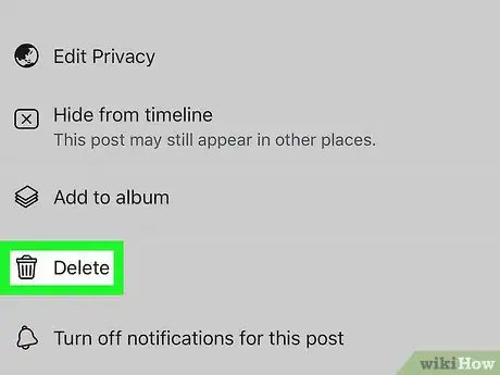 Imagen titulada Delete a Facebook Post Step 12