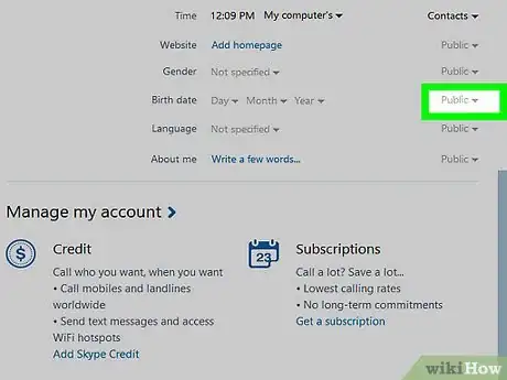 Imagen titulada Hide Your Birthday on Skype on PC or Mac Step 6