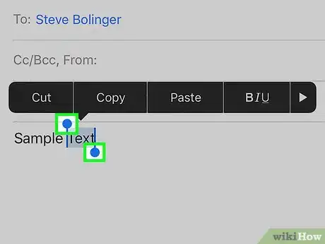 Imagen titulada Embolden, Italicize, and Underline Email Text with iOS Step 3