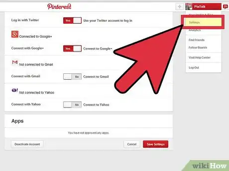 Imagen titulada Connect Pinterest to Facebook Step 2
