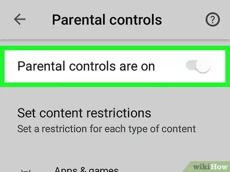 Imagen titulada Disable Parental Controls on Android Step 5