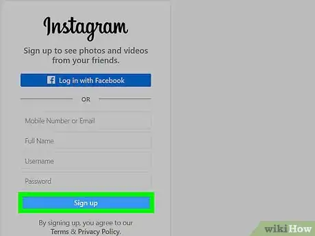 Imagen titulada Open an Instagram Account Through PC Step 4