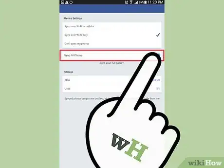 Imagen titulada Sync Photos from Your Mobile to Facebook Step 9