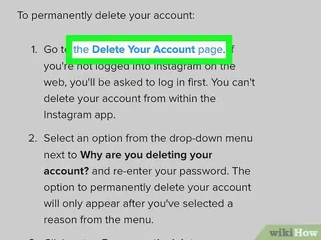 Imagen titulada Delete an Instagram Account Step 8