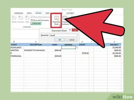 Imagen titulada Create a Simple Checkbook Register With Microsoft Excel Step 24