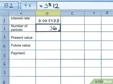 Imagen titulada Calculate Credit Card Payments in Excel Step 4