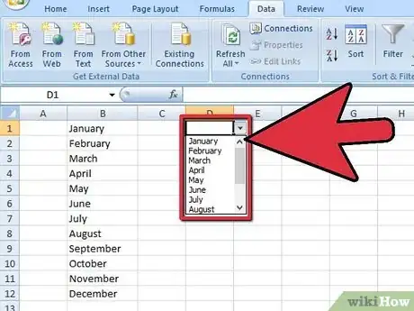 Imagen titulada Add a Drop Down Box in Excel 2007 Step 11