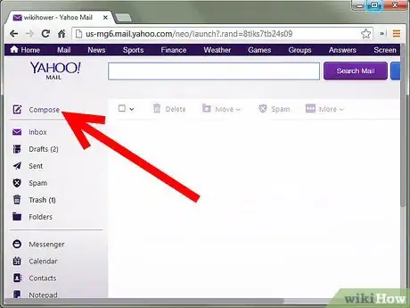 Imagen titulada Send an Email from Yahoo! Emailing Site Step 2