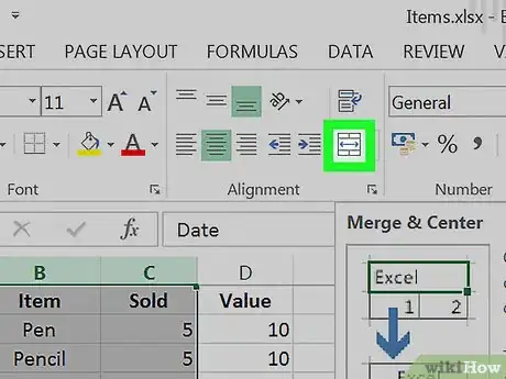 Imagen titulada Merge Cells in Excel Step 4