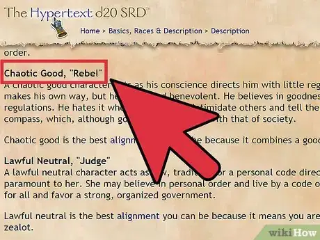 Imagen titulada Choose and Correctly Role Play Your Alignment in Dungeons and Dragons V3.5 Step 5