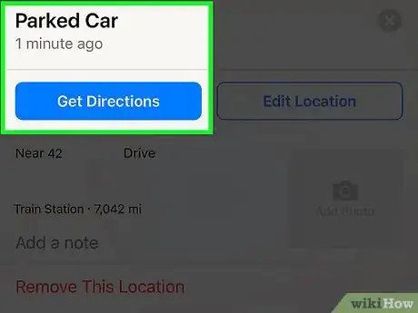 Imagen titulada Show the Location of Your Parked Car on iPhone Maps Step 20