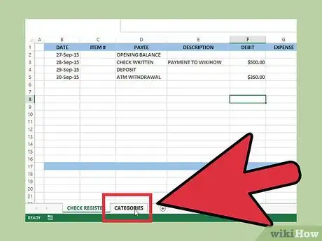 Imagen titulada Create a Simple Checkbook Register With Microsoft Excel Step 16