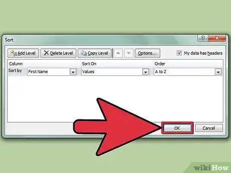 Imagen titulada Alphabetize Cells in Excel Step 10