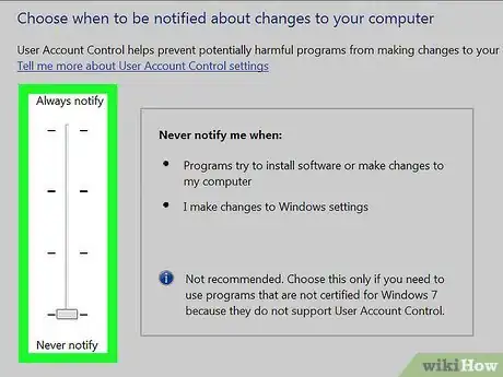 Imagen titulada Turn Off User Account Control in Windows 7 Step 4